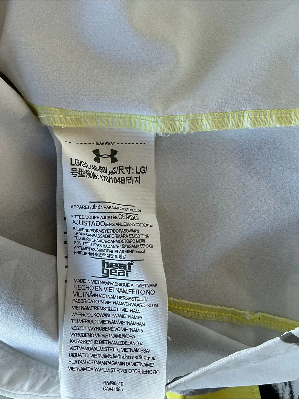 Under Armour HeatGear White Abstract Graphic Full Zip Performance Hoodie